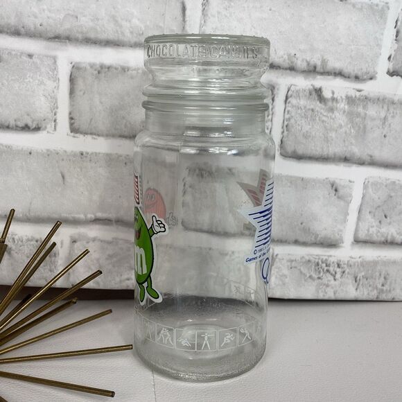Vintage 1984 M&M’s Olympics Glass Jar - Picture 2 of 8